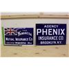 Image 1 : “Agency Phenix Insurance Co.” Brooklyn, N.Y. Metal Sign (20”x14”) & “Agency of The Wawanesa Mutual I