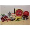 Image 1 : Lot of Misc. (Coco-Cola Thermometer, Fisher-Price “The Teddy Bears’ Picnic”, Ray-O-Vac, American Bri