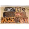 Image 1 : Lot of Saskatchewan License Plates (6)(Dated 1919,1929,1936,1940,1942&1950)