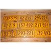 Image 1 : Lot of Saskatchewan License Plates (8)(All Dated 1967)