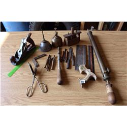 Lot of Misc. (Wooden Planer, Saw, Oiler, Etc;)