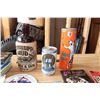 Image 2 : Lot of Misc. (Mississippi Mud Black & Tan Beer Glass Jug, Guitar Strings, Cassette Player, Badges, E
