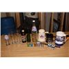 Image 1 : Lot of Glass Cups, Bottles, Mugs & Shot Glasses (Pepsi, Bohemian, Harley-Davidsonm, Corona, Etc;)