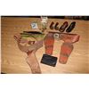 Image 1 : Lot of Misc. (Gun Holsters (2), Flutes (2), Empress Cinnamon Tin, Etc;)