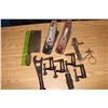 Image 1 : Lot of Metal Tools (Planers(2), Clever, Part of An Animal Trap, Etc;)