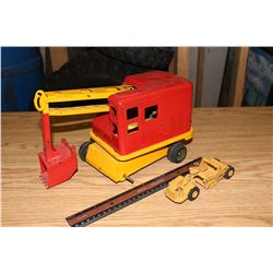 Two Metal Toy Tractors