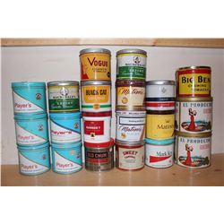 Lot of Assorted Tobacco Tins (20)