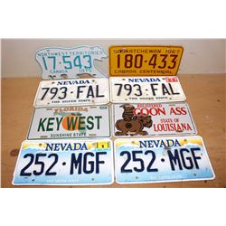 Lot of Assorted License Plates (8)