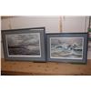 Image 1 : Framed Duck Prints (“Pursuers at Dawn”(42”x41”) & ”On to Chesapeake”(33”x25”)
