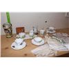 Image 1 : Lot of Assorted Glassware (Cups, Saucers) & Doilies