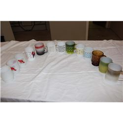 Assorted Fire King&Federal Glass Mugs (13)
