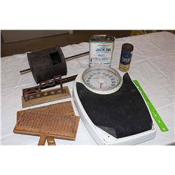 Scale, Sheep Carders, Coffee Roaster & Misc.