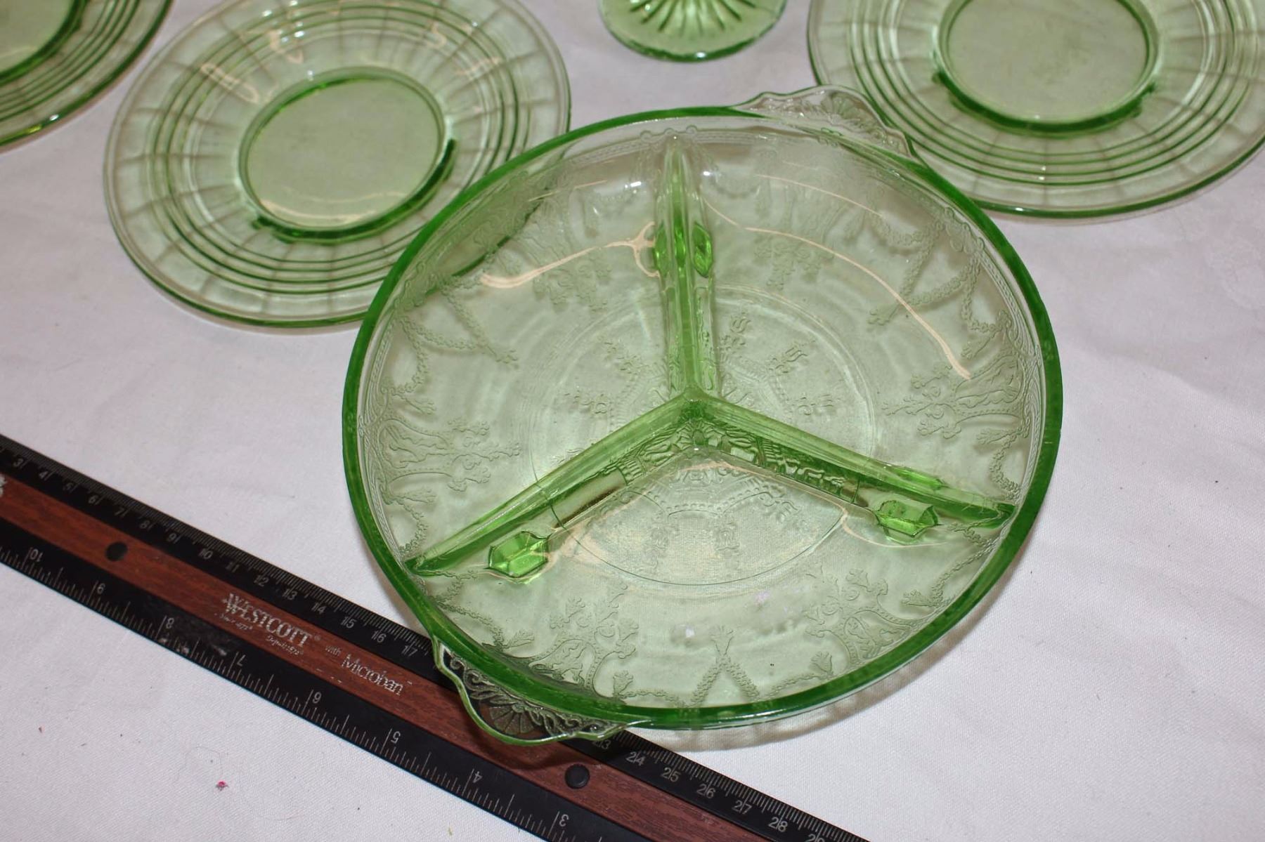 Green Uranium Depression Glassware