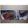Image 1 : Two Large Framed Abstract Art Pieces (24”x32”)