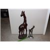 Image 1 : Two Giraffe Statues (28”Tall & 17”Tall)
