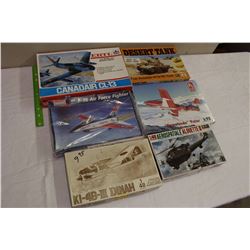 War Related Plane&Vehicle Models (6)(Fiat Ansaldo M13/40 Tank, KI-46-III Dinah, Aerospatiale Alouett