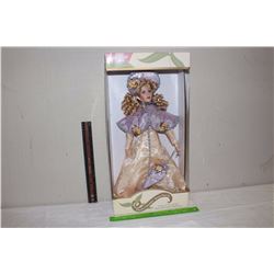 Timeless Treasures- Genuine 18” Porcelain Collectors Doll w/Stand (NIB)