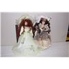 Image 1 : Porcelain Dolls (2) Limited Edition Original Vanessa 18” Porcelain Collectors Doll w/Stand & 18” Por