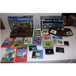 Lot of TV Related Misc. (Tandy Television, APF TV Fun, Assorted Video Games, Etc;)