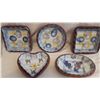 Image 1 : Blue/White Individual Serving Dishes W/ Baskets