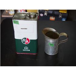 BA Tin Imperial One Gallon& Measuring Oil Can