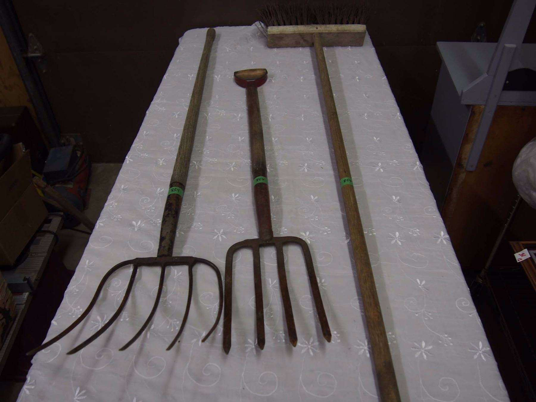 Broom, Potato Fork& Pitch Fork