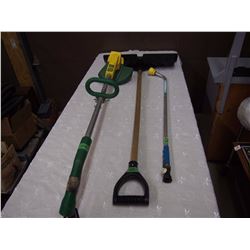 Electric Grass-Whip Weed-Eater (Working), Snow Shovel& Water Wand