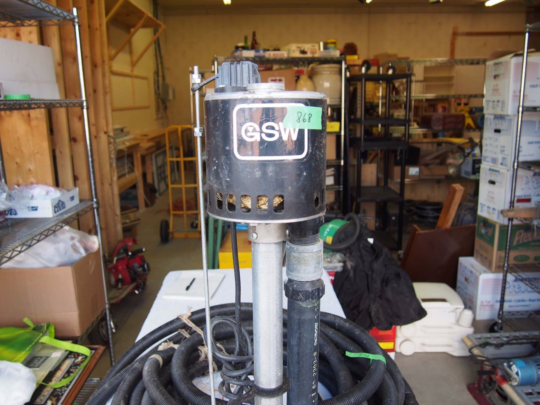 GSW Sump Pump w/Hose Bodnarus Auctioneering