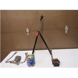 Roller Stand, Battery Tester& Chain w/Hooks