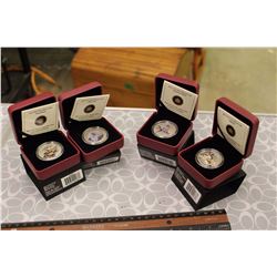 Lot Of 2013 Bird Coins (10$ Coins (2), 25 Cent Coins (2))