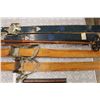 Image 2 : Pairs of Vintage Wooden Skiies (2) W/ Wooden Poles