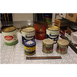 Lot Of Honey And Tobacco Tins