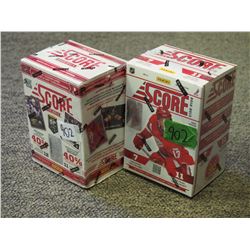 Lot Of 2 Sealed Boxes Of Hockey Cards: 2012-13 & 2013-14 SCORE Hockey. Each box contains 11 packs of