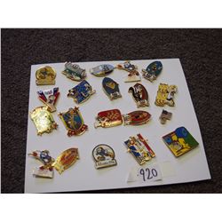 Lot of 20 different Olympic Games Lapel Pins