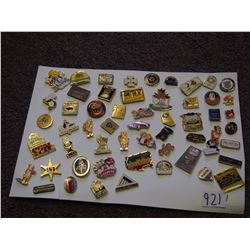 Lot of assorted Lapel Pins (Towns, Corporate, Sports, etc.)