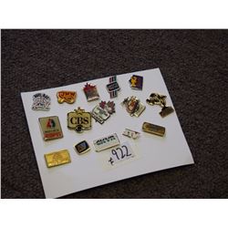 Lot of 15 different Media (Radio & Television) Lapel Pins