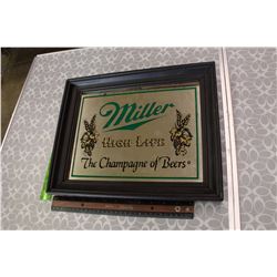Miller “High Life” Framed Mirror Advertisement