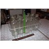 Image 1 : Vintage Glass Milk Jugs (10) w/Milk Rack