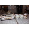 Image 1 : Vintage Glass Pyrex Coffee Pot, Pyrex Tea Cups, Salt&Pepper Shakers, Dish, Etc;