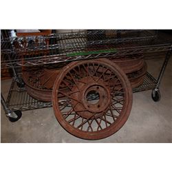 Vintage Metal Wheel Hubs (4)