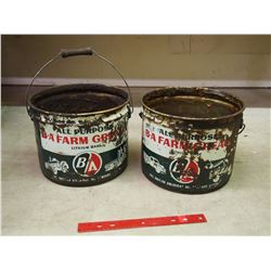 Pair Of BA Farm Grease Pails