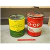 Image 1 : Pair Of Oil Pails (5 Gallon Co-Op, 5 Gallon John Deere)