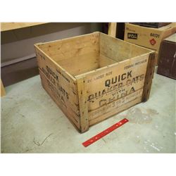 Quick Quaker Oats With China, Wooden Crate, From Saskatoon