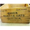 Image 3 : Quick Quaker Oats With China, Wooden Crate, From Saskatoon