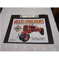 Allis Chalmers Steel Metal Sign, 16”x12”