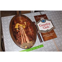 Budweiser “King of Beer” Sign & Country Club “It’s Mighty Good” Sign