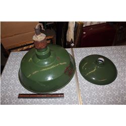 Green Porcelain Light Covers (2)