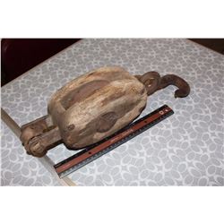Large Wooden Pulley