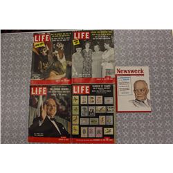 Life Magazines (4)(1956,1959)& 1957 Newsweek Magazine