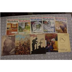 Workshop Magazines(1991), The British Empire Magazines(1973), Legion Magazine(1985)& Wood Carving Bo